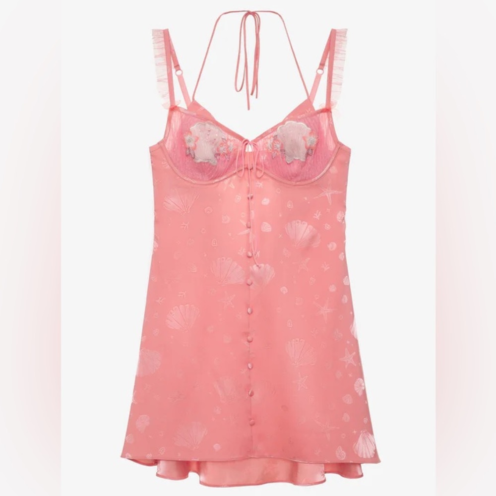 For Love and Lemons - Seashell Slip Dress - L